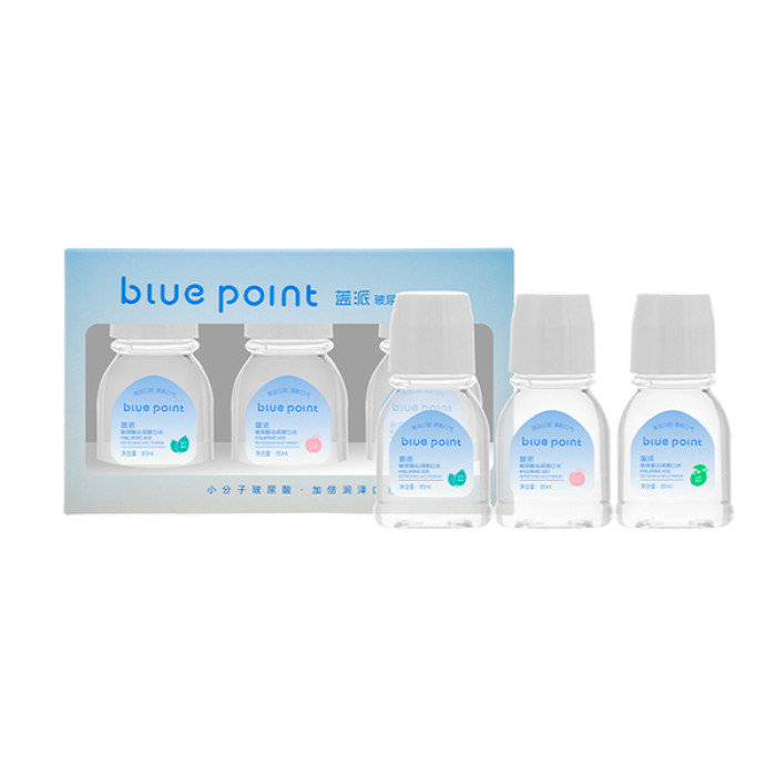 BLUE POINT Освежающий ополаскиватель для рта с гиалуроновой кислотой 85мл*3 флакона